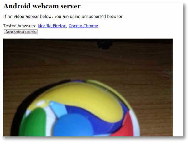 برنامه IP Webcam