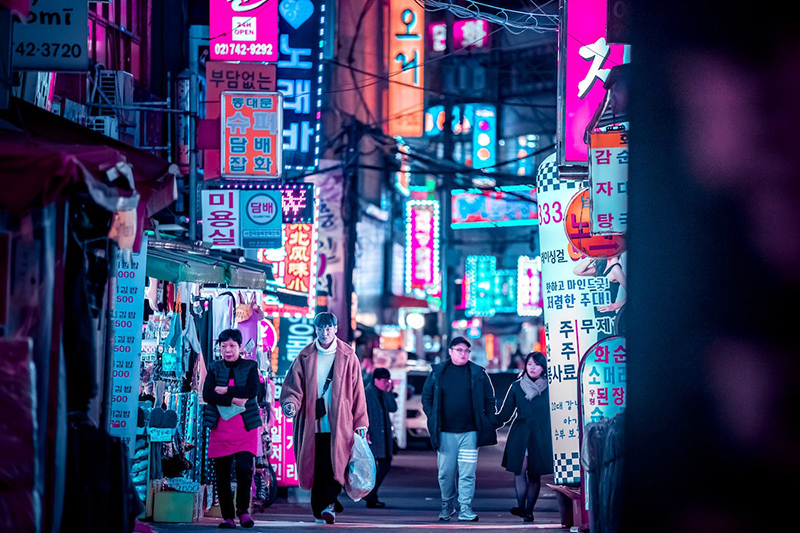 عکس سئول پایتخت کره جنوبی در شب