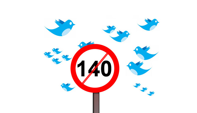 محدودیت توییتر در 140 کاراکتر