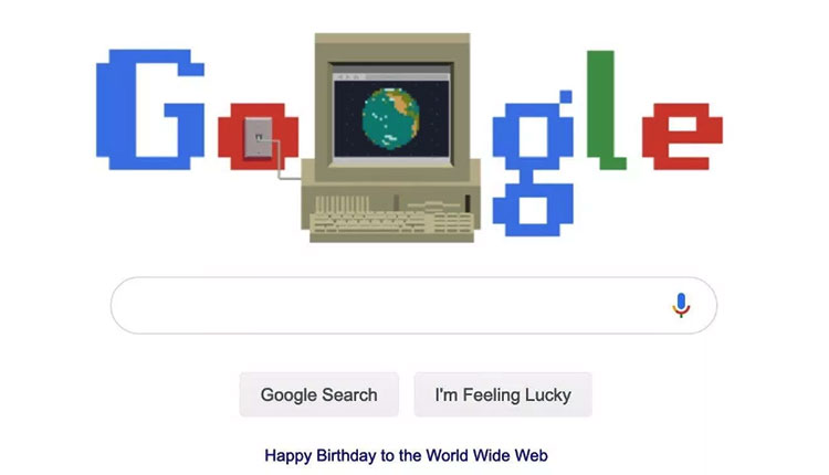 تغییر لوگوی گوگل به مناسبت سی‌امین وب