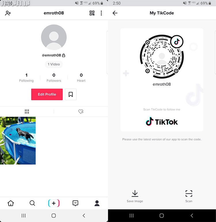 کد QR تیک تاک