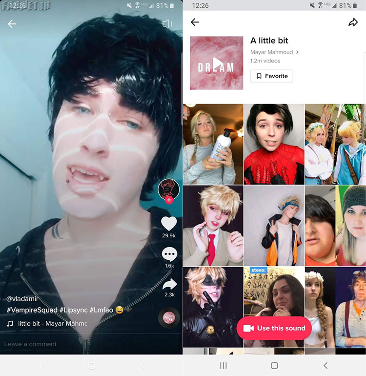 پیدا کردن آهنگ در TikTok