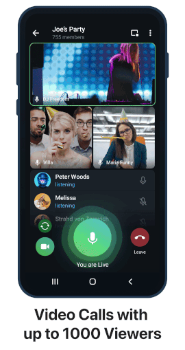 تماس ویدئویی تلگرام 7.9
