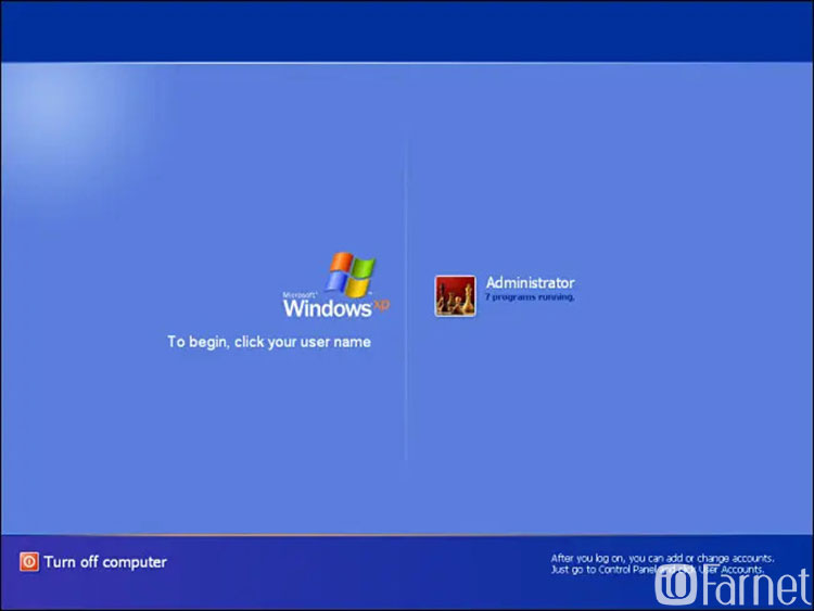 ورود ویندوز XP