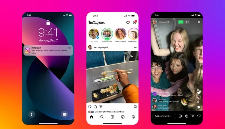 اینستاگرام قابلیت لایو کلوزفرند