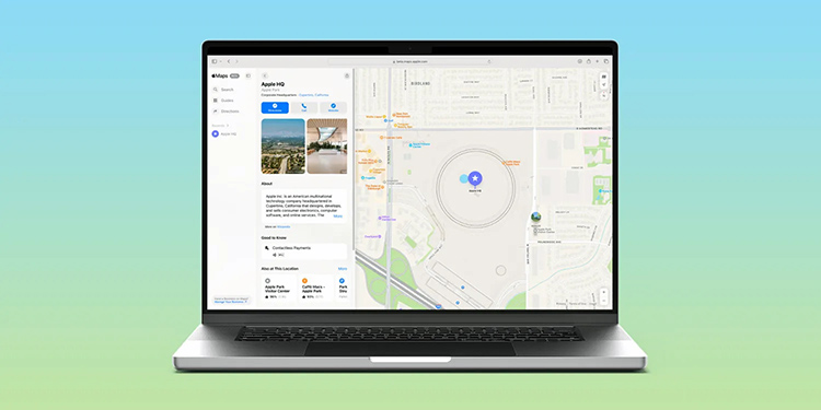 اپل نسخه بتای Maps خود را برای وب منتشر کرد