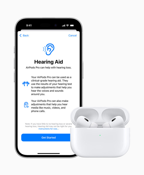 کمک به شنوایی در AirPods Pro 2