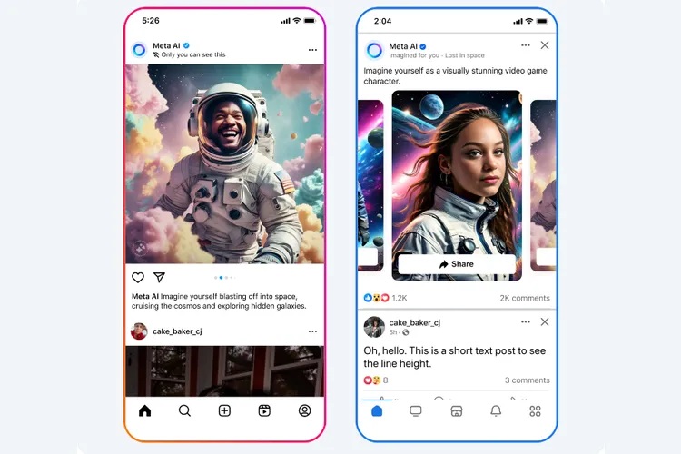 متا به زودی تصاویر تولید شده با هوش مصنوعی را در فیسبوک و اینستاگرام شما نشان می‌دهد