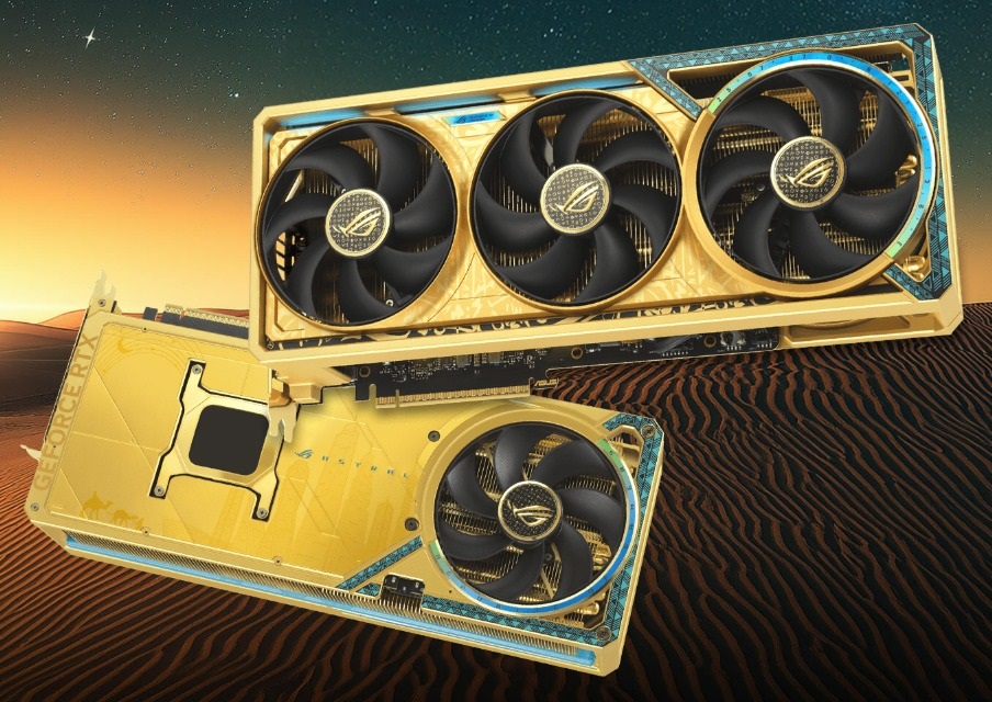 نسخه خاص و لوکس کارت گرافیک RTX 5090 ایسوس با روکش طلای ٢۴ عیار معرفی شد