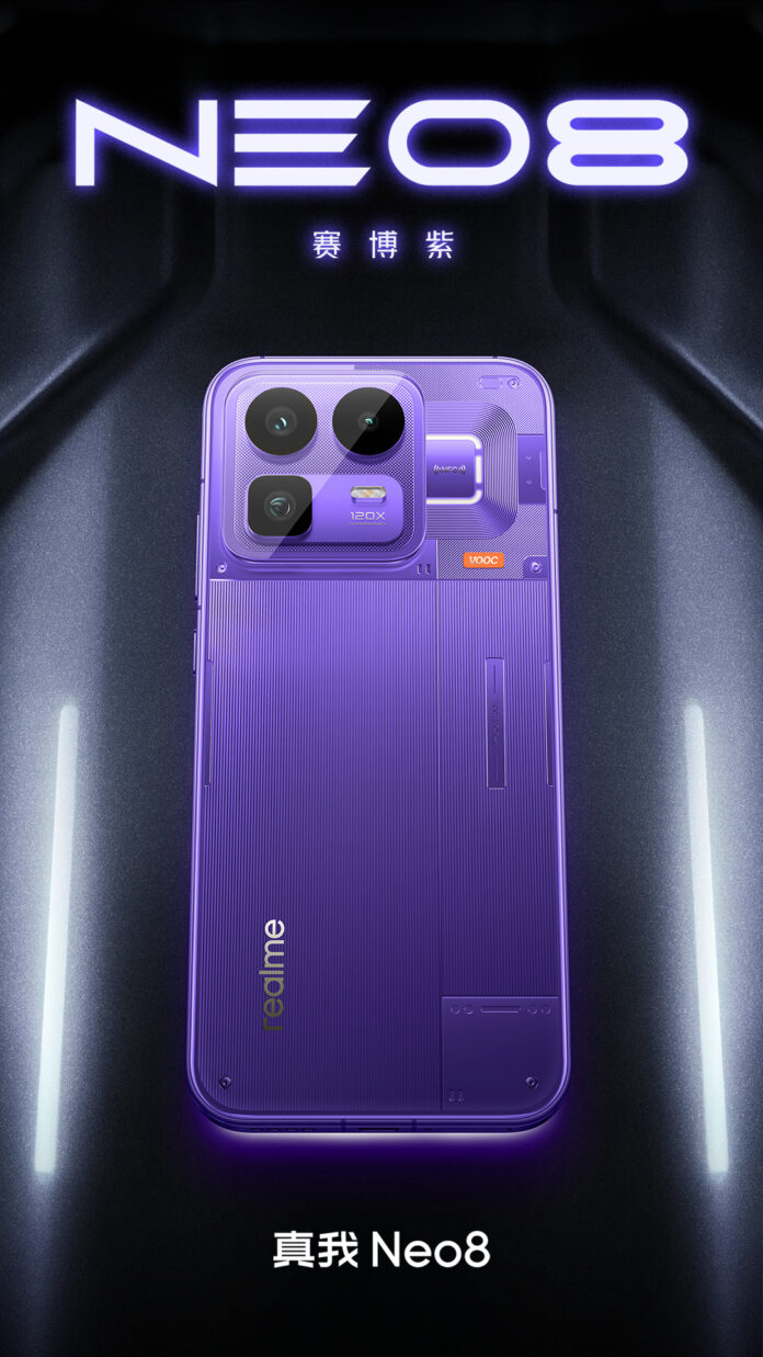 اولین تصویر از Realme Neo 8 با پنل پشتی شفاف و نور RGB رسما منتشر شد؛ مجهز به دوربین پریسکوپی و فریم فلزی
