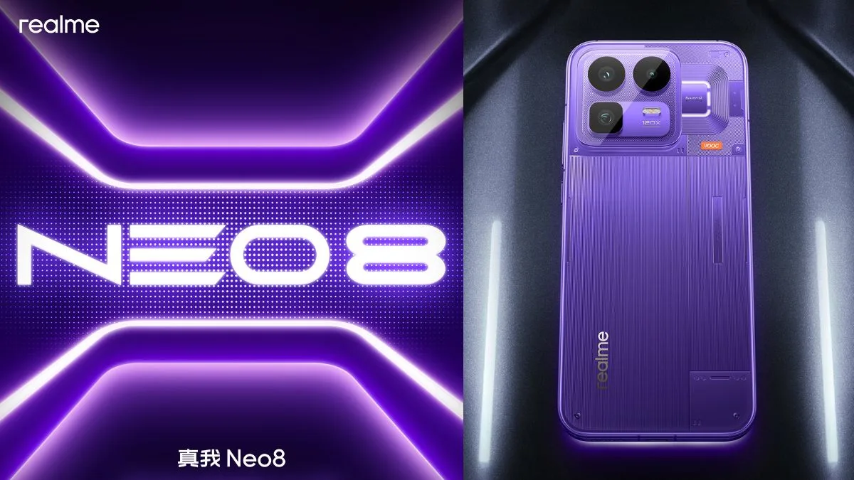 اولین تصویر از Realme Neo 8 با پنل پشتی شفاف و نور RGB رسما منتشر شد