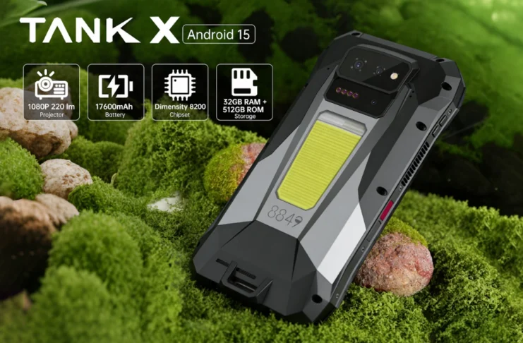 گوشی جان‌سخت 8849 Tank X با پروژکتور داخلی 1080p معرفی شد