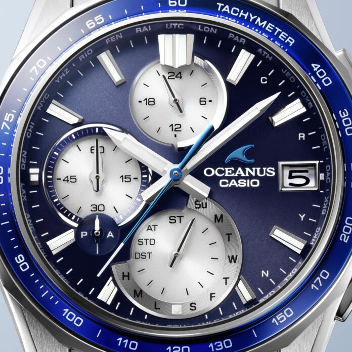 ساعت لوکس خورشیدی Casio Oceanus OCW-S7000F-2A با طراحی الهامگرفته از اقیانوس معرفی شد