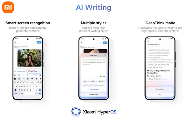 HyperAI برای نوشتن، تبدیل گفتار و ترجمه هوشمندتر در آپدیت HyperOS 3 شیائومی