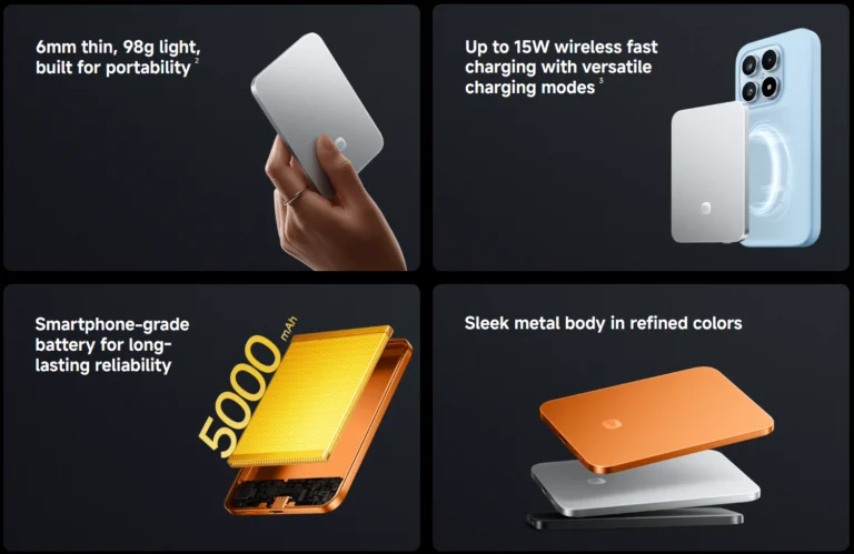 پاوربانک Xiaomi Ultrathin Magnetic با رنگهای جدید نارنجی و مشکی عرضه شد