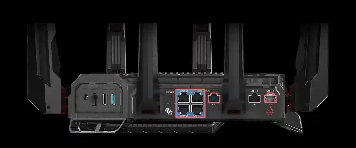 درگاههای روتر ROG Rapture GT-BN98 Pro ایسوس