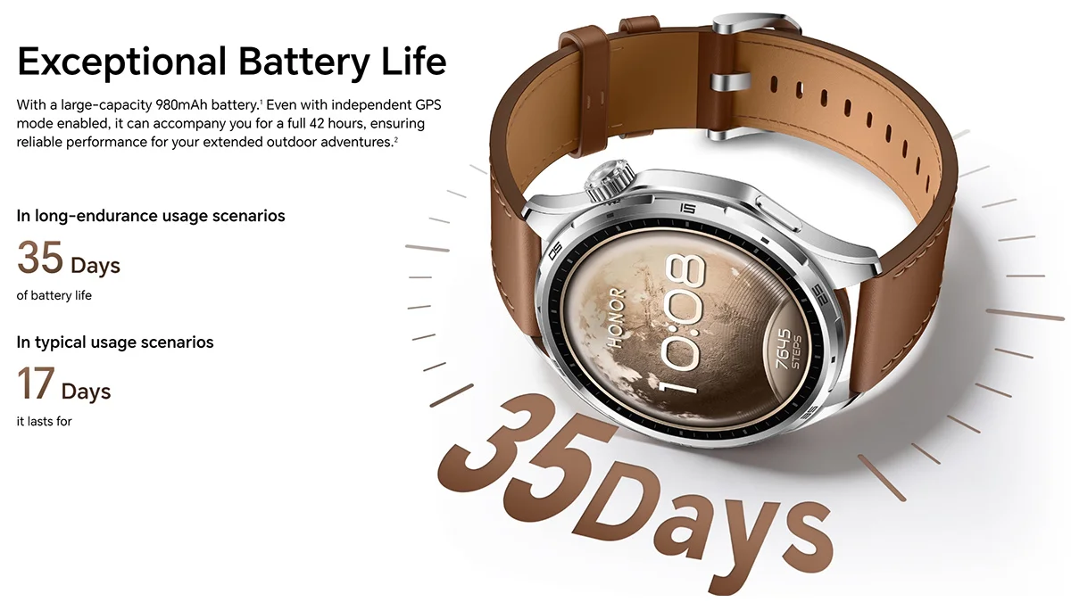 عمر شارژ باتری Honor Watch 6