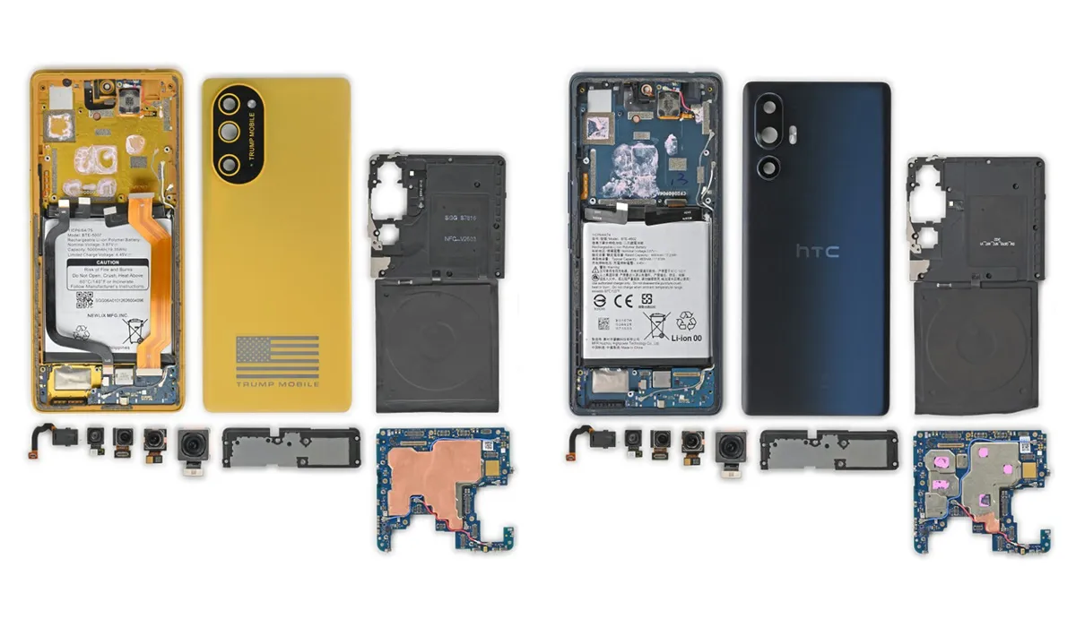 مقایسه قطعات گوشی Trump Mobile T1 Phone با گوشی HTC U24 Pro