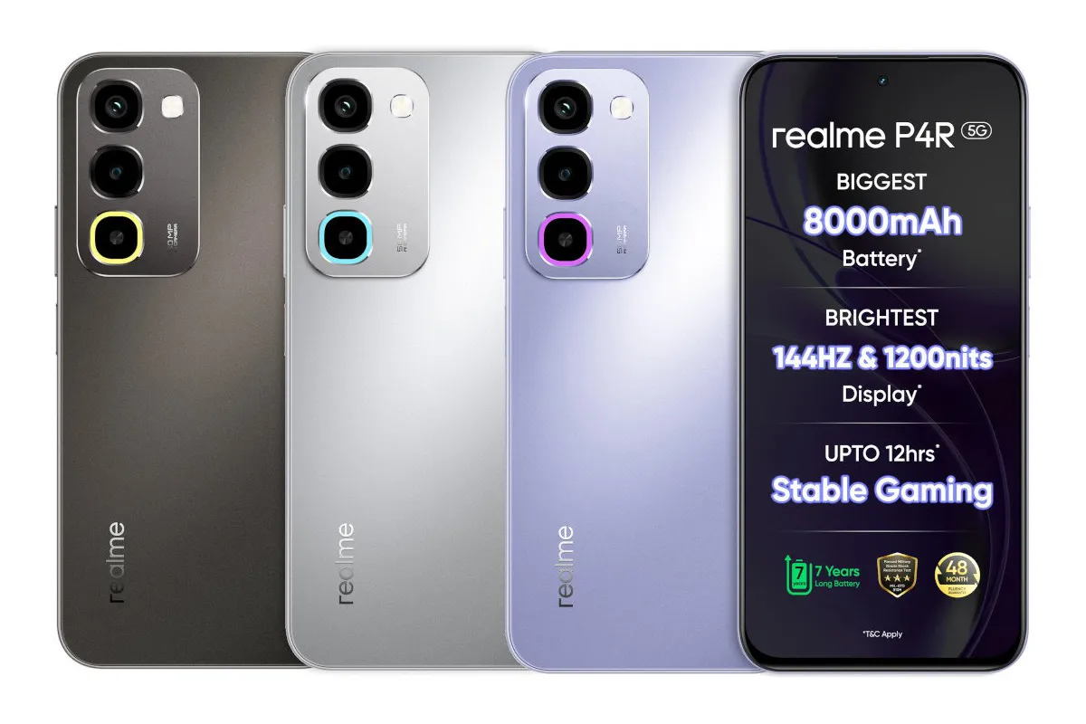 قیمت گوشی Realme P4R 5G و رنگ بندی