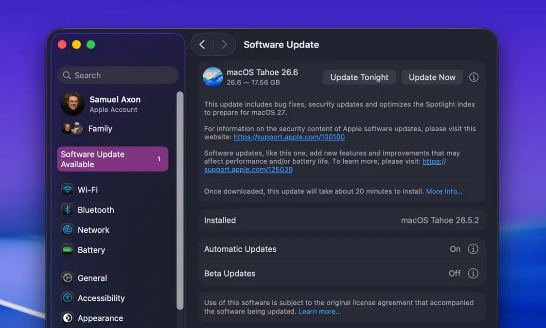 دو آپدیت 26.6 iOS و macOS و سایر سیستم‌عامل‌ها امروز منتشر شدند